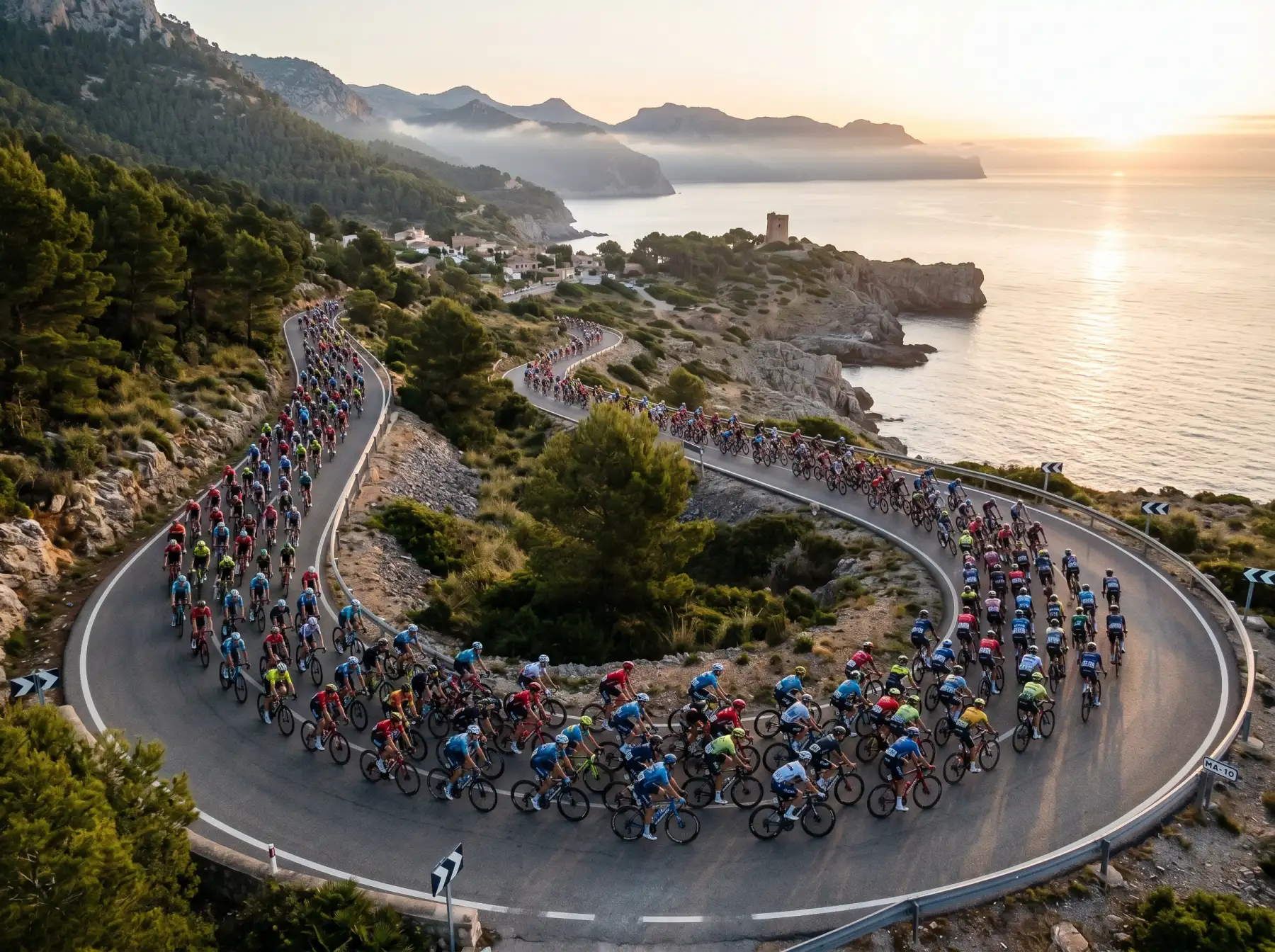 Mapa mundial iluminado que muestra la cuota de audiencia del ciclismo profesional